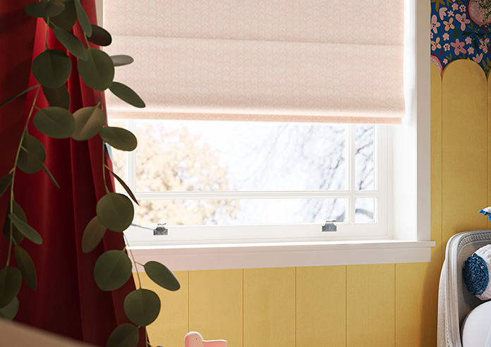 Rolling Hills Velvet, Pink - Roman Blind - Image 5